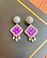 Jamun Pichwai Earrings