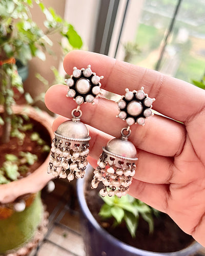 Moti Jhoomar Earrings