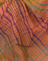 Kota Doria Cotton Leheriya Saree - Orange