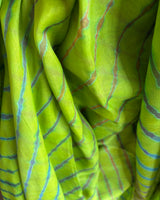 Maheshwari Silkcotton Leheriya Saree - Parrot Green