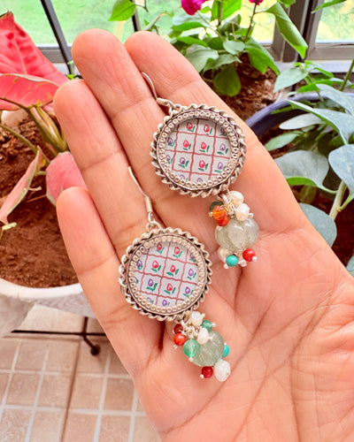 Pratibimb Pichwai Earrings