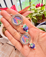 Neelam Pichwai Earrings