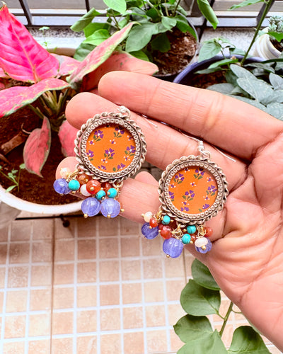 Rangeen Pichwai Earrings