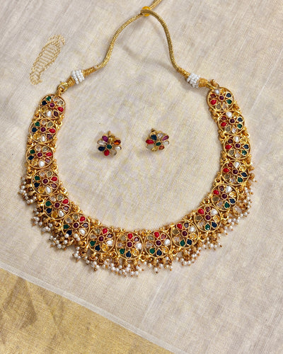 Ekam Navaratna Necklace with Earrings