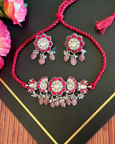Nysa Necklace with Earrings