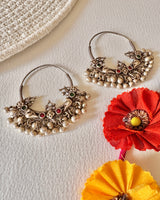 Phera Tribal Silver Chandbali