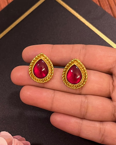 Gulab Teardrop Studs